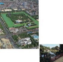 [Left]Hiroshima Castle (Photograph taken circa 1994) [Lower right]Shukkeien Garden (Photograph taken circa 1994)