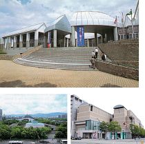 [Upper]Hiroshima City Museum of Contemporary Art (Photograph taken circa 1994)                            [Lower left]Hiroshima Museum of Art (Photograph taken circa 1994)                                                          [Lower right]Hiroshima Prefectural Art Museum (Photograph taken circa 1994)
