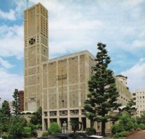 The cathedral was built commemorating the A-bomb victims (Photograph taken circa 1994.)