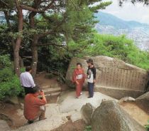 A series of literary monuments connected with Onomichi (Photograph taken circa 1994)