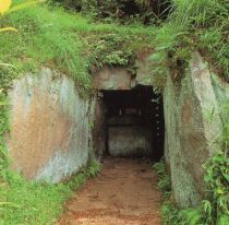 Rare kofun containing two stone coffins (Photograph taken circa 1994)