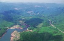 Hijiri Lake in the foreground (Photograph taken circa 1994)