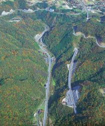 A stretch of bypass now takes the place of the dangerous old road at Kamine Pass (Photograph taken circa 1994)