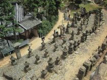 The graveyard of the Murakami clan at Konrenji Temple (Photograph taken circa 1994)